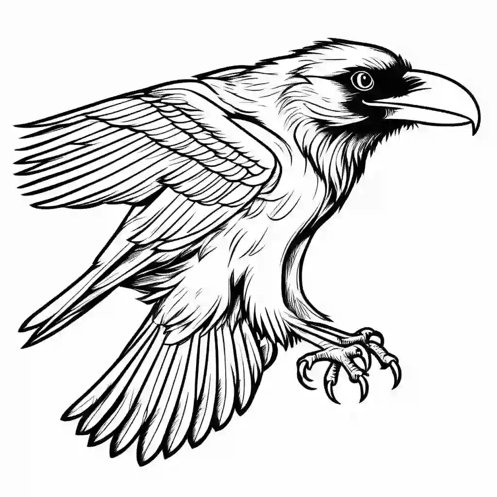 Ravens coloring pages